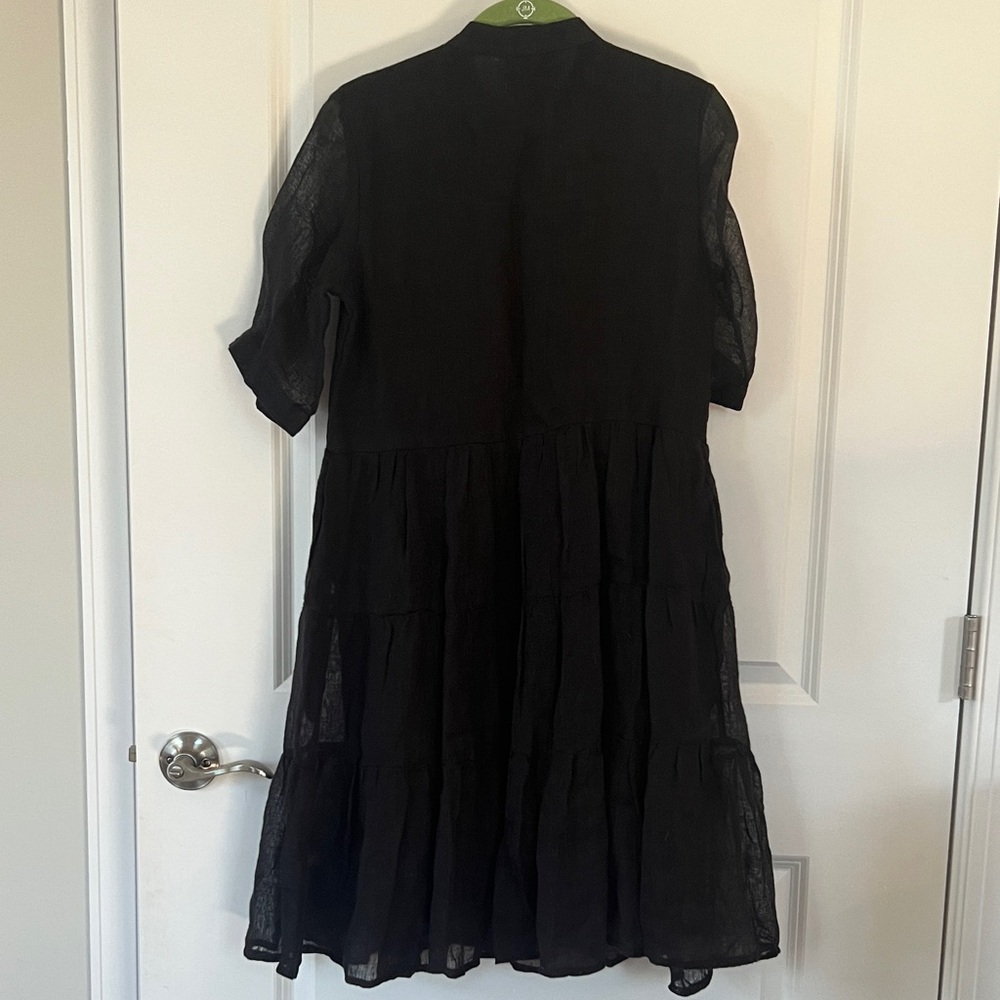 NWT-Black Button-Down Dress - Picture 7 of 9